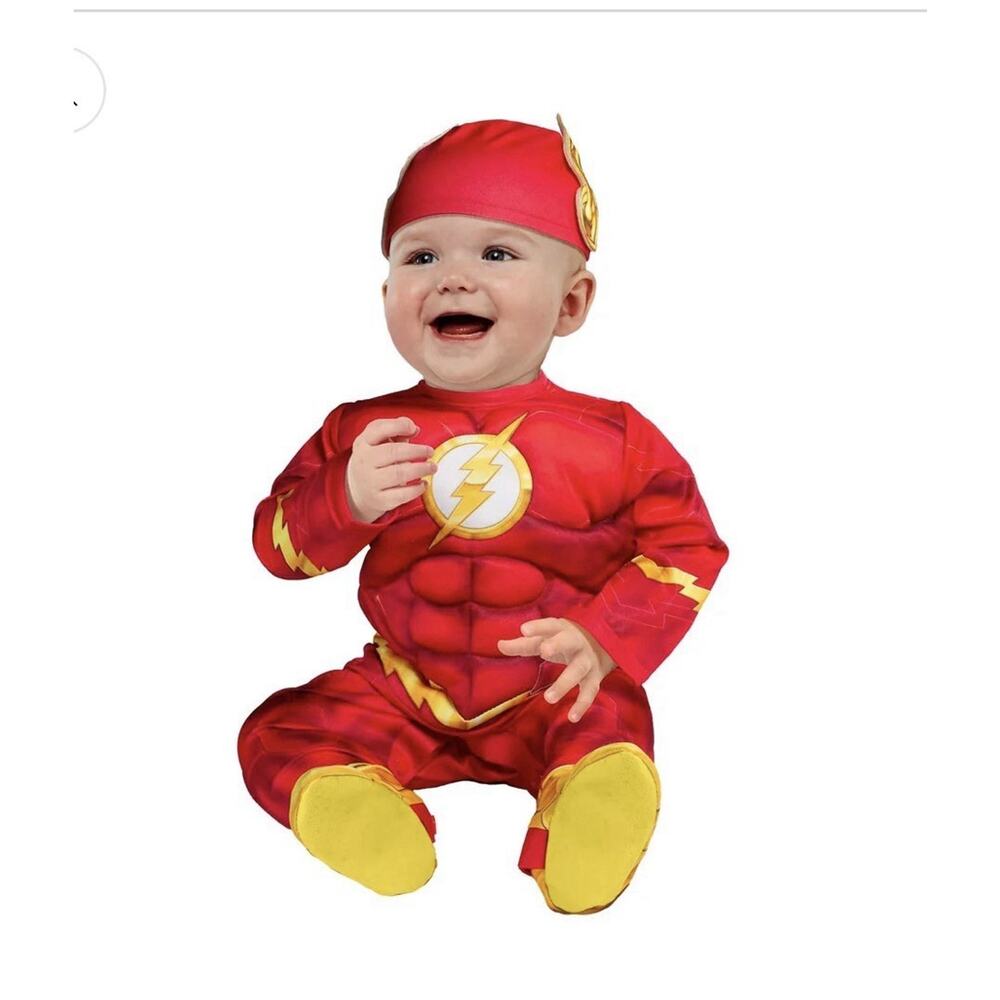 DC The Flash Child Muscle Costume Rubies Baby 6-12 Month - Picture 4 of 5